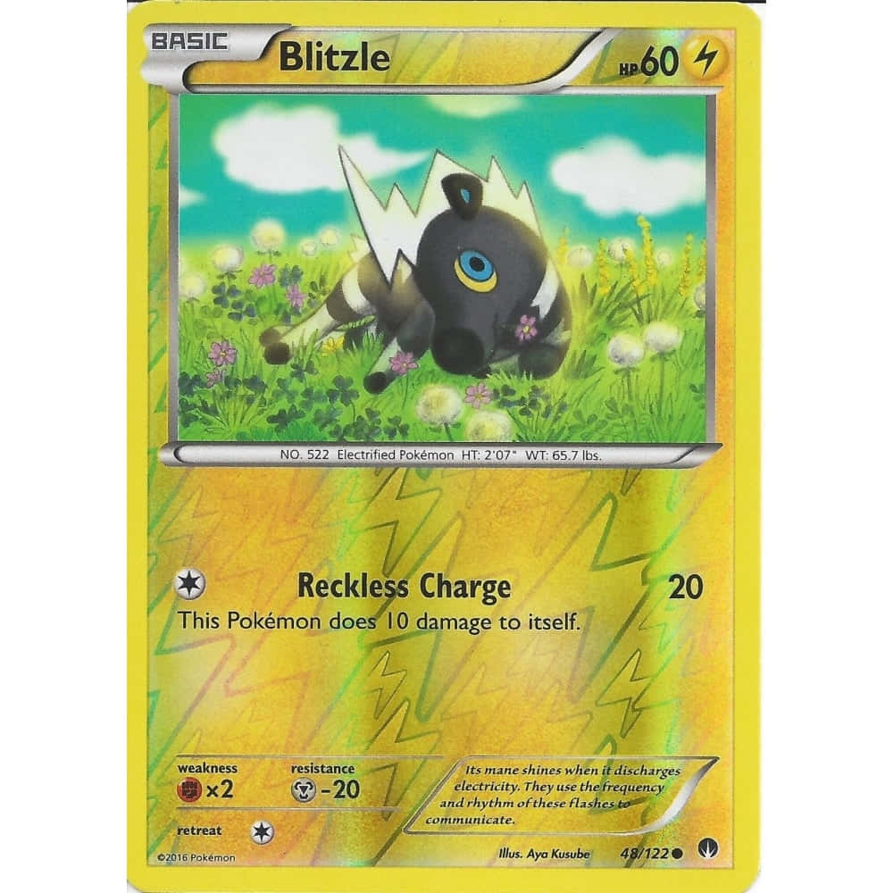 Blitzle Pokemon Trading Card Background
