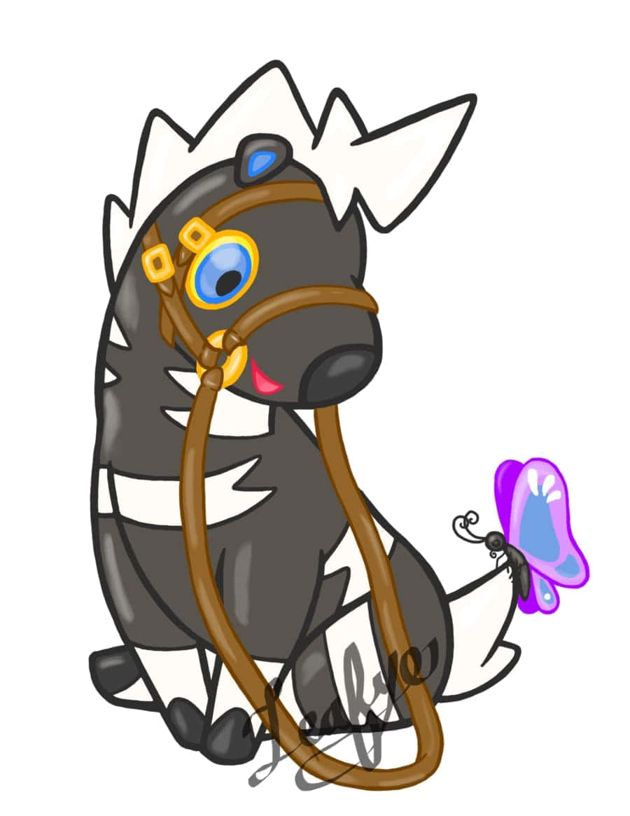 Blitzle With Bridle And Butterfly