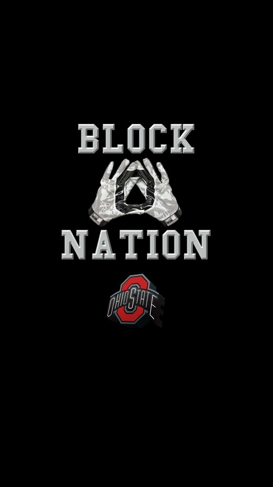 Block Nation Logo On A Black Background Background