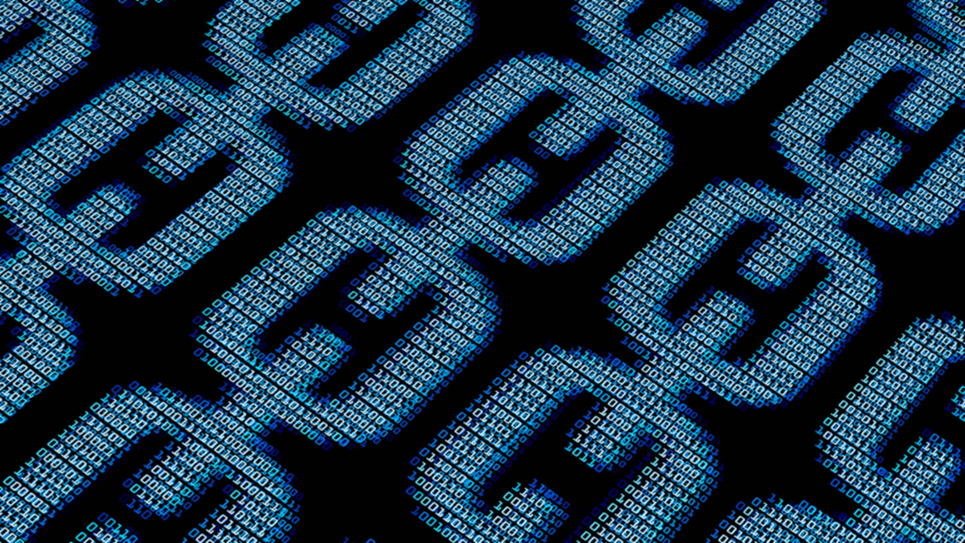 Blockchain Digital Chain Rendering Background