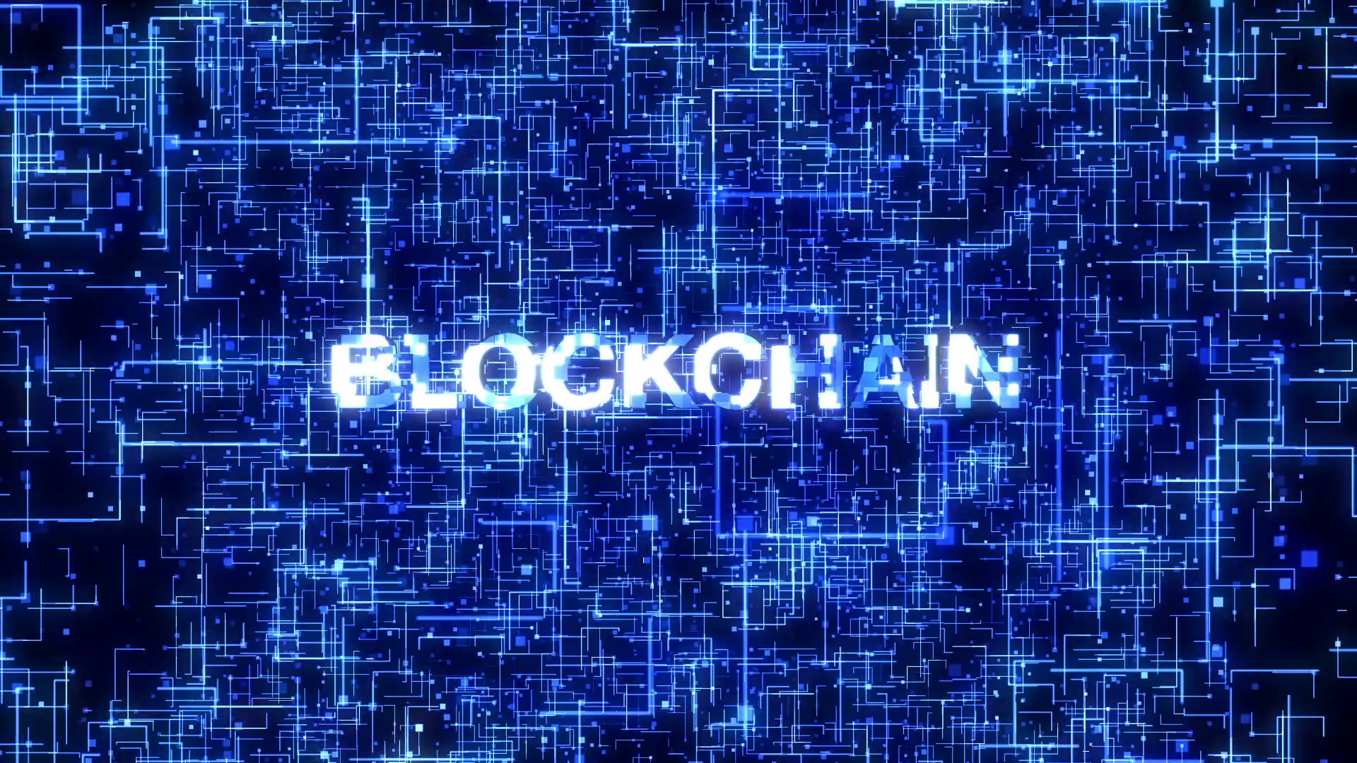Blockchain Stylized Lettering Background