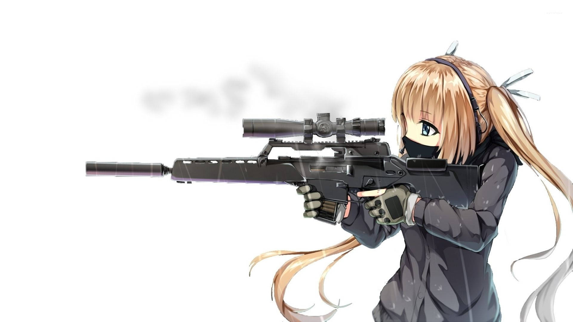 Blonde Anime Sniper Girl