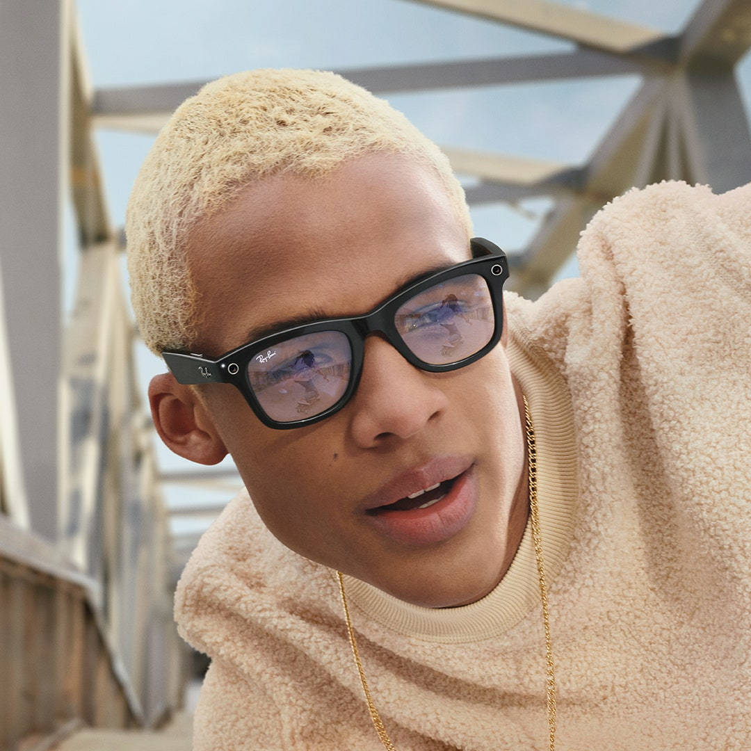 Blonde Black Man Wearing Ray-ban Background