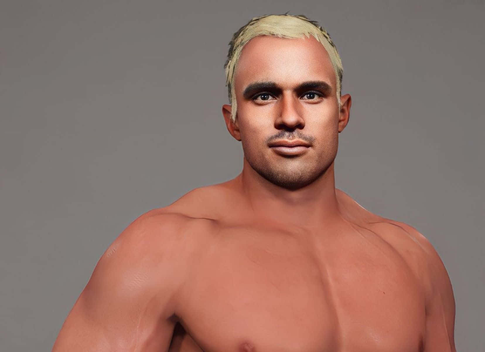 Blonde Haired Male Model Portrait Background