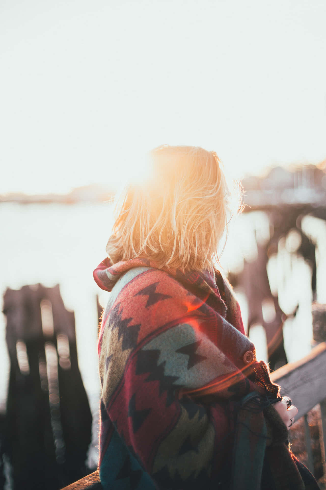 Blonde Mujer Soltera During Sunset