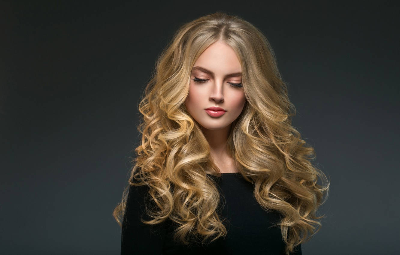 Blonde Woman Salon Photography Background