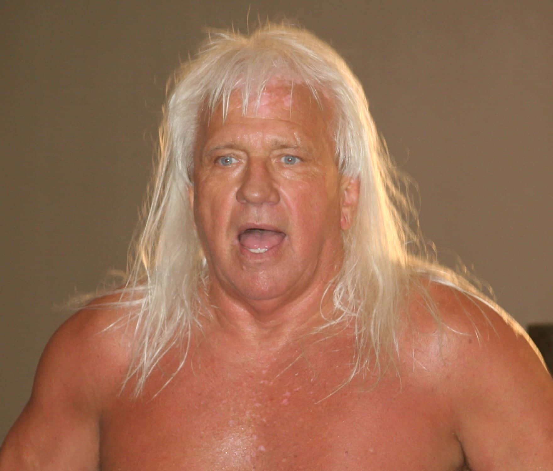 Blonde Wrestler Portrait Background