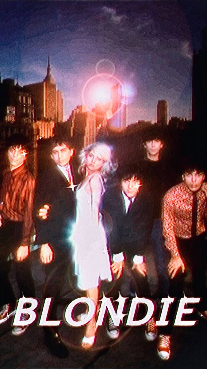 Blondie American Rock Band Vintage Poster Art Background