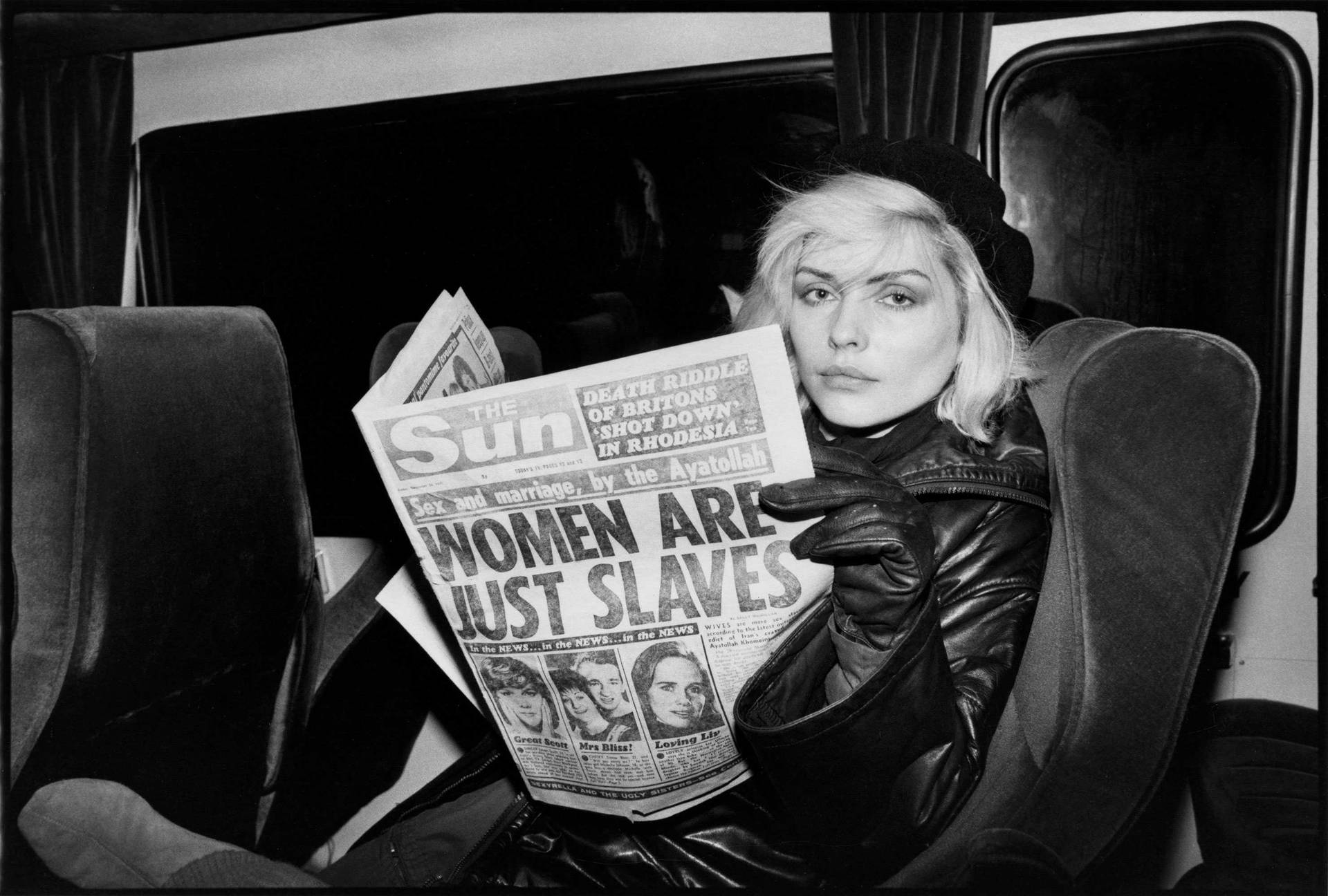 Blondie Debbie Harry Reading Newspaper Photography