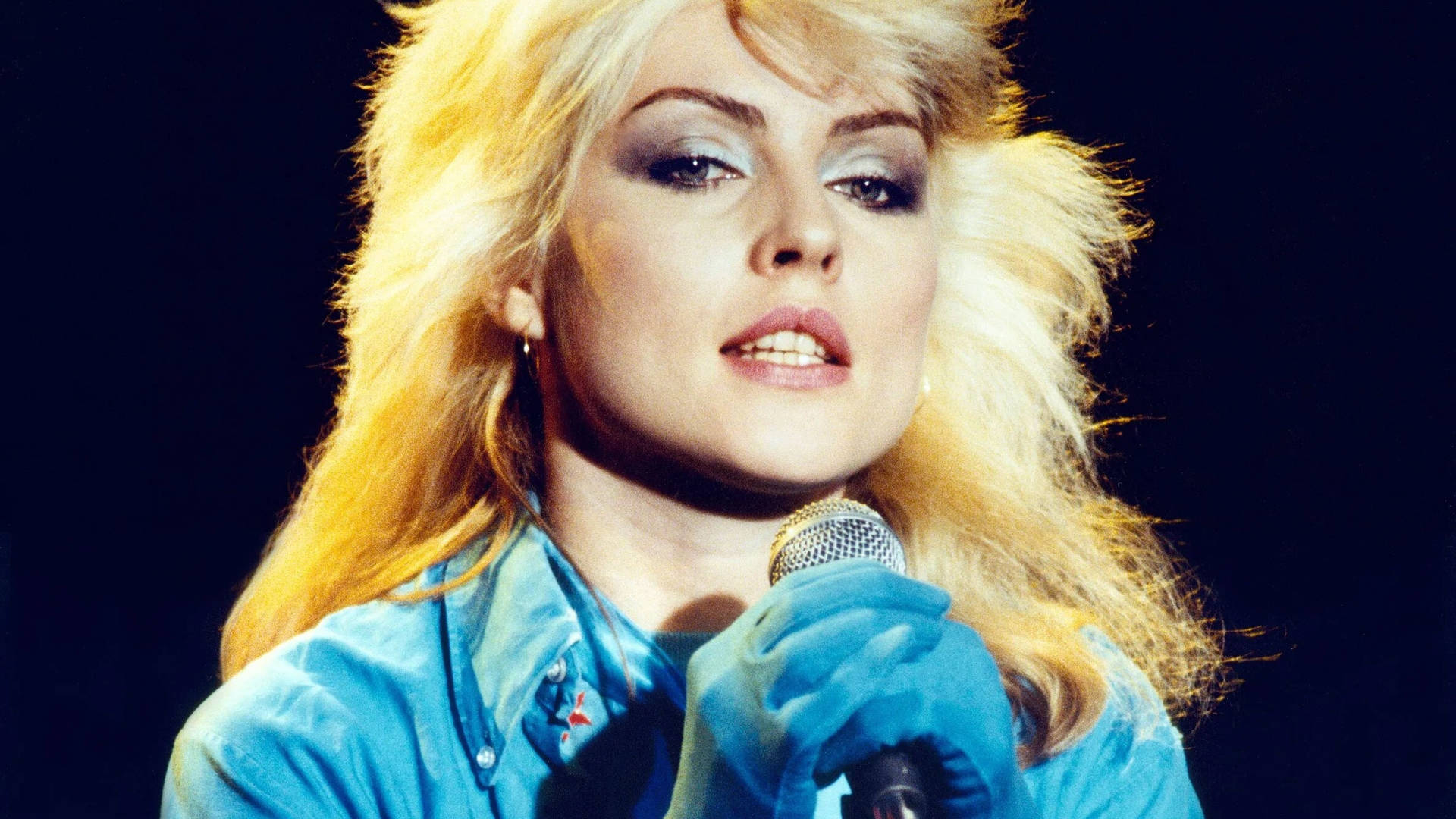 Blondie Debbie Harry Stage Singing Photography Background