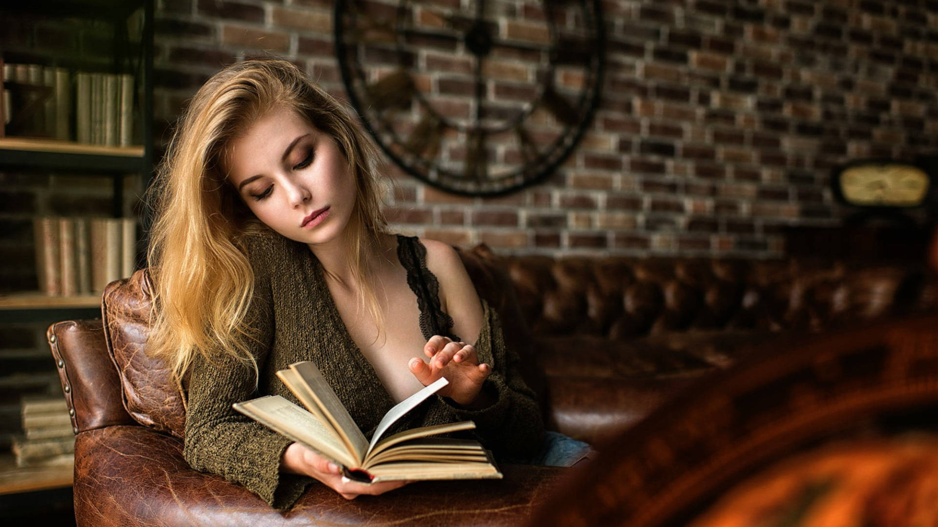 Blondie Girl Reading Book