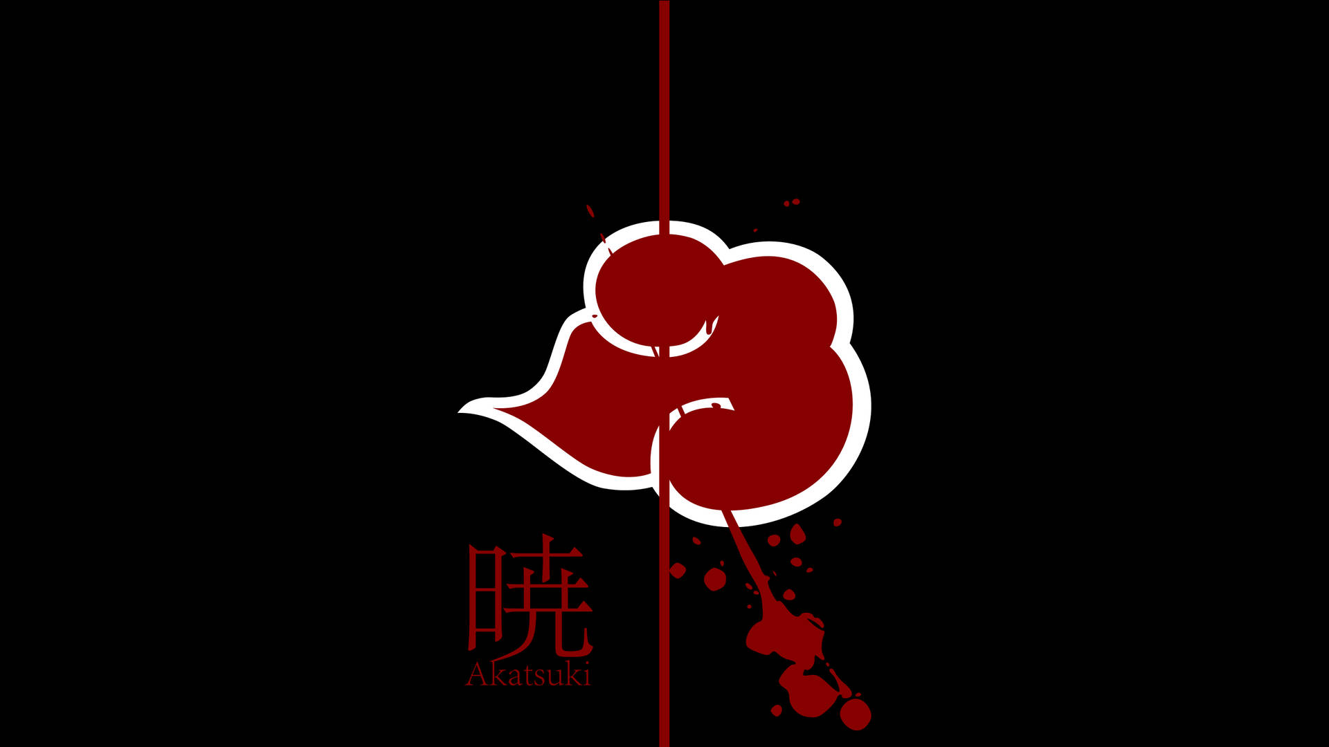 Blood Dripped Akatsuki Cloud Background