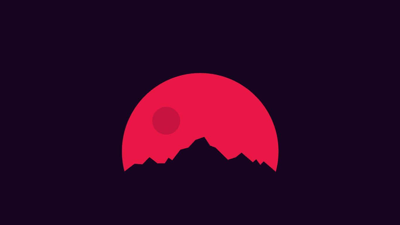 Blood Moon 1366x768 Minimalist Background