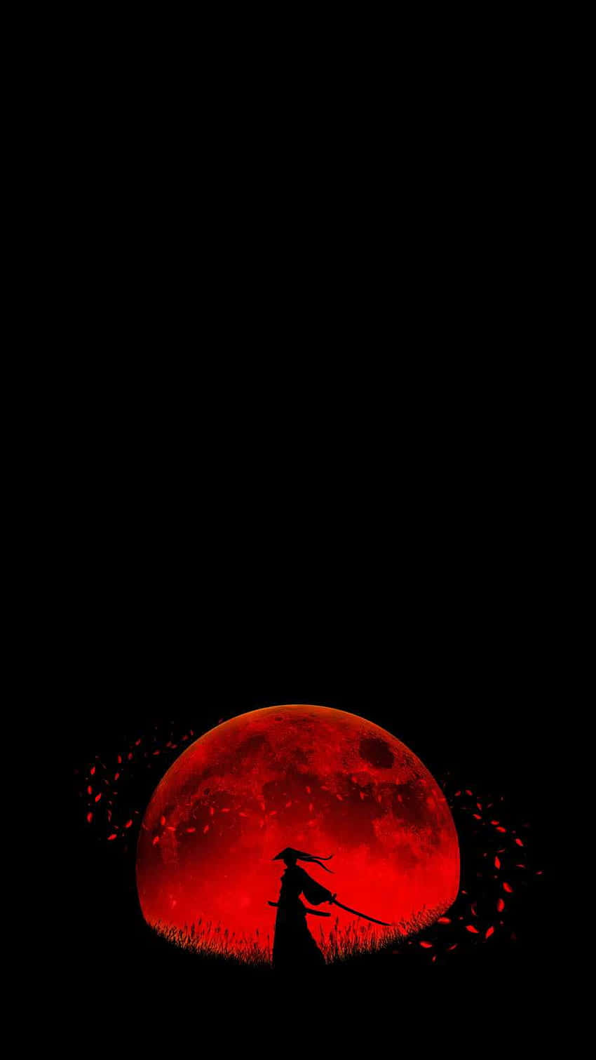 Blood Moon Samurai Background