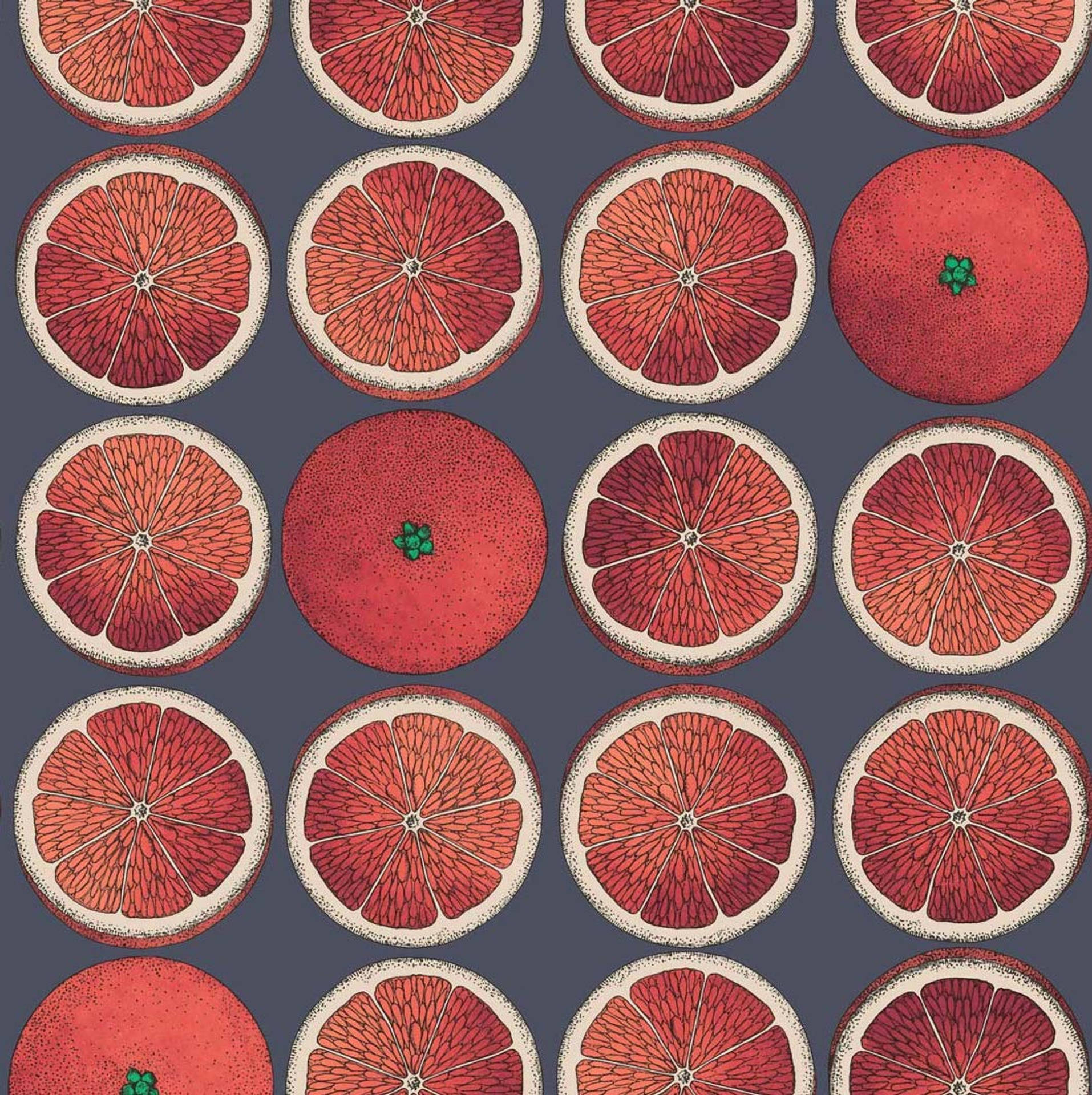 Blood Orange Citrus Fruit Animated Pattern Background