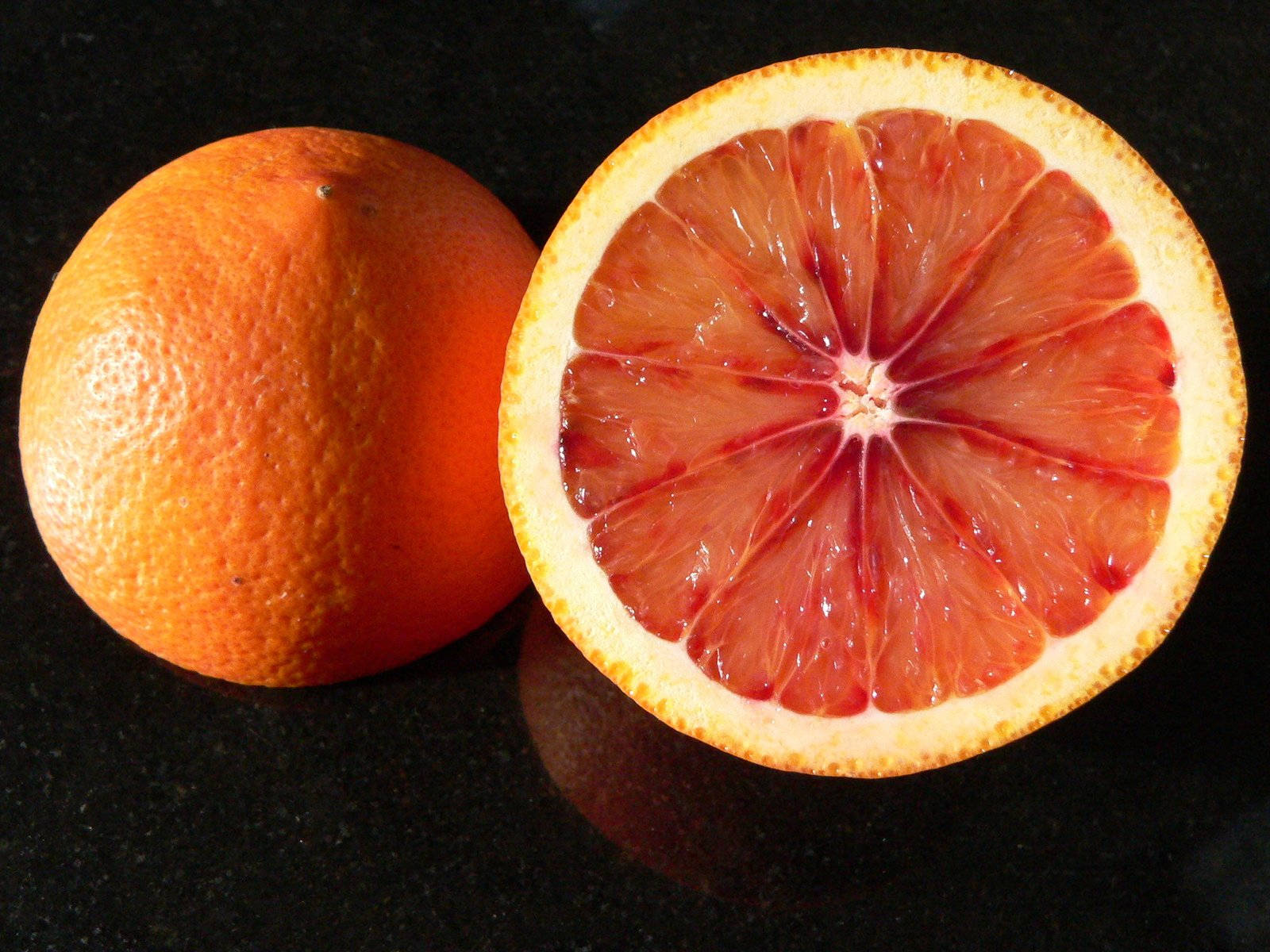 Blood Orange Citrus Fruit Dark Aesthetic Background