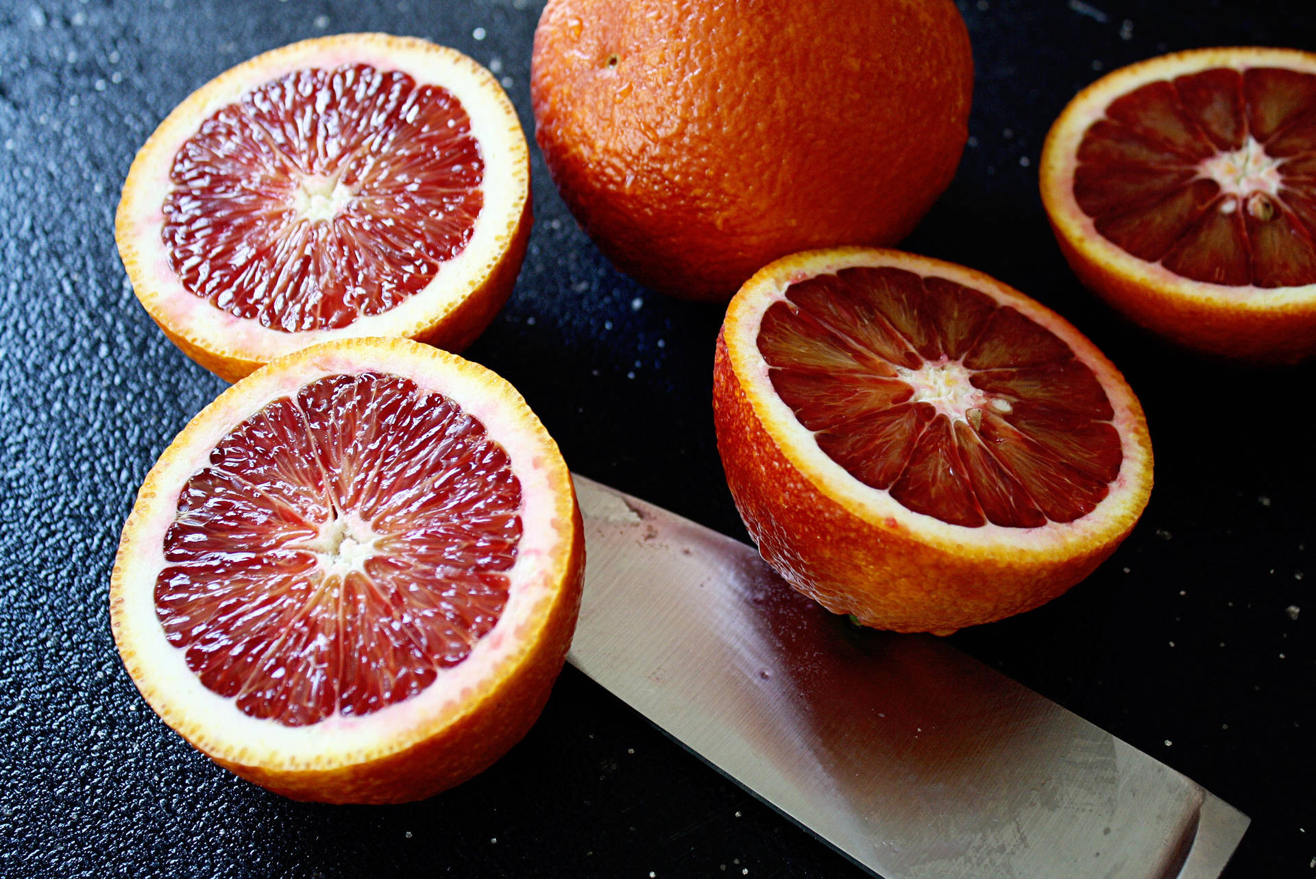 Blood Orange Citrus Fruit Dark Aesthetic Background