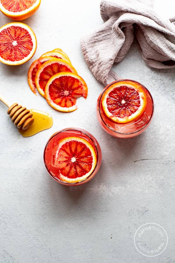 Blood Orange Citrus Fruit Drink Honey Background