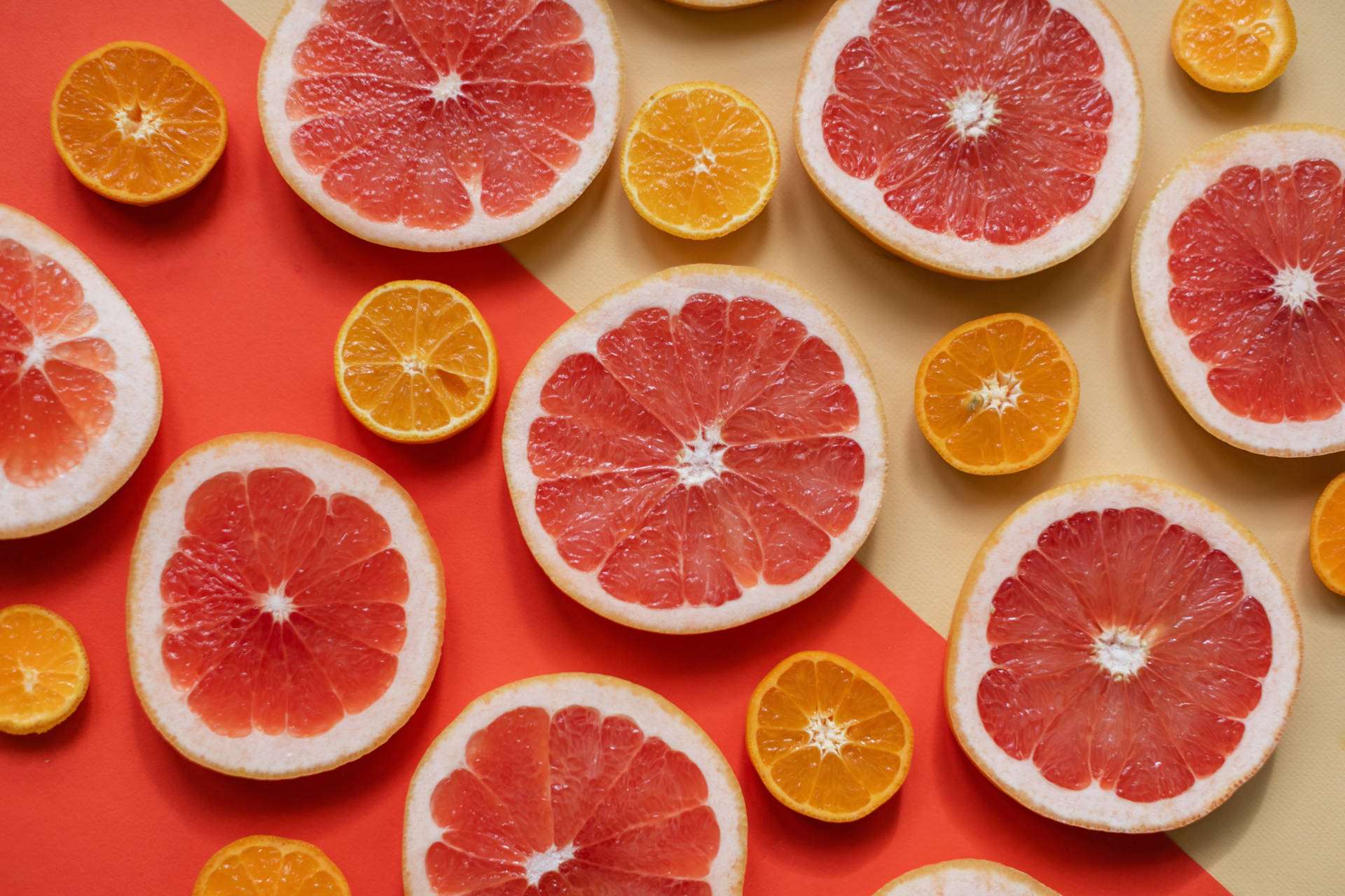 Blood Orange Citrus Fruit Pattern Background