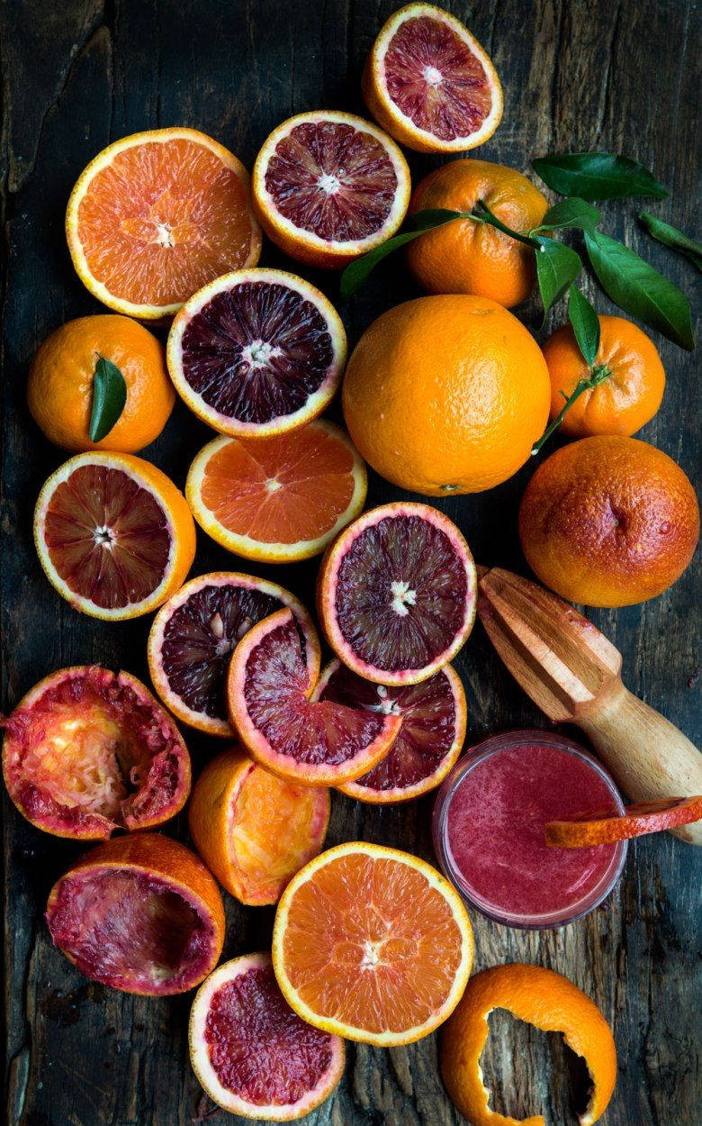 Blood Orange Citrus Fruit Peel Dark Aesthetic Background