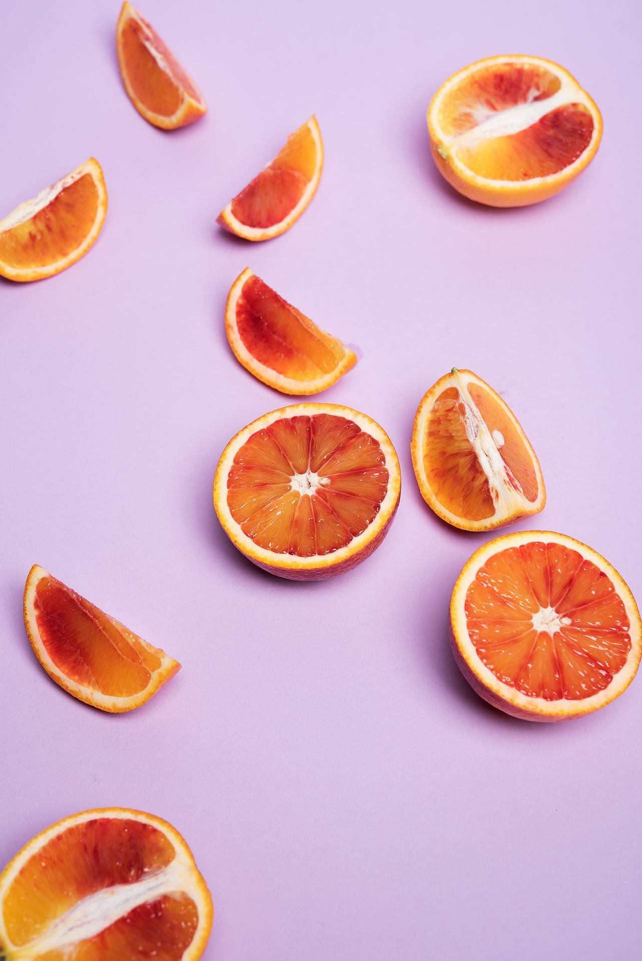 Blood Orange Citrus Fruit Purple Aesthetic Background