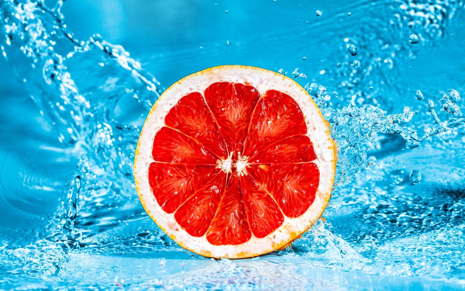 Blood Orange Citrus Fruit Water Background