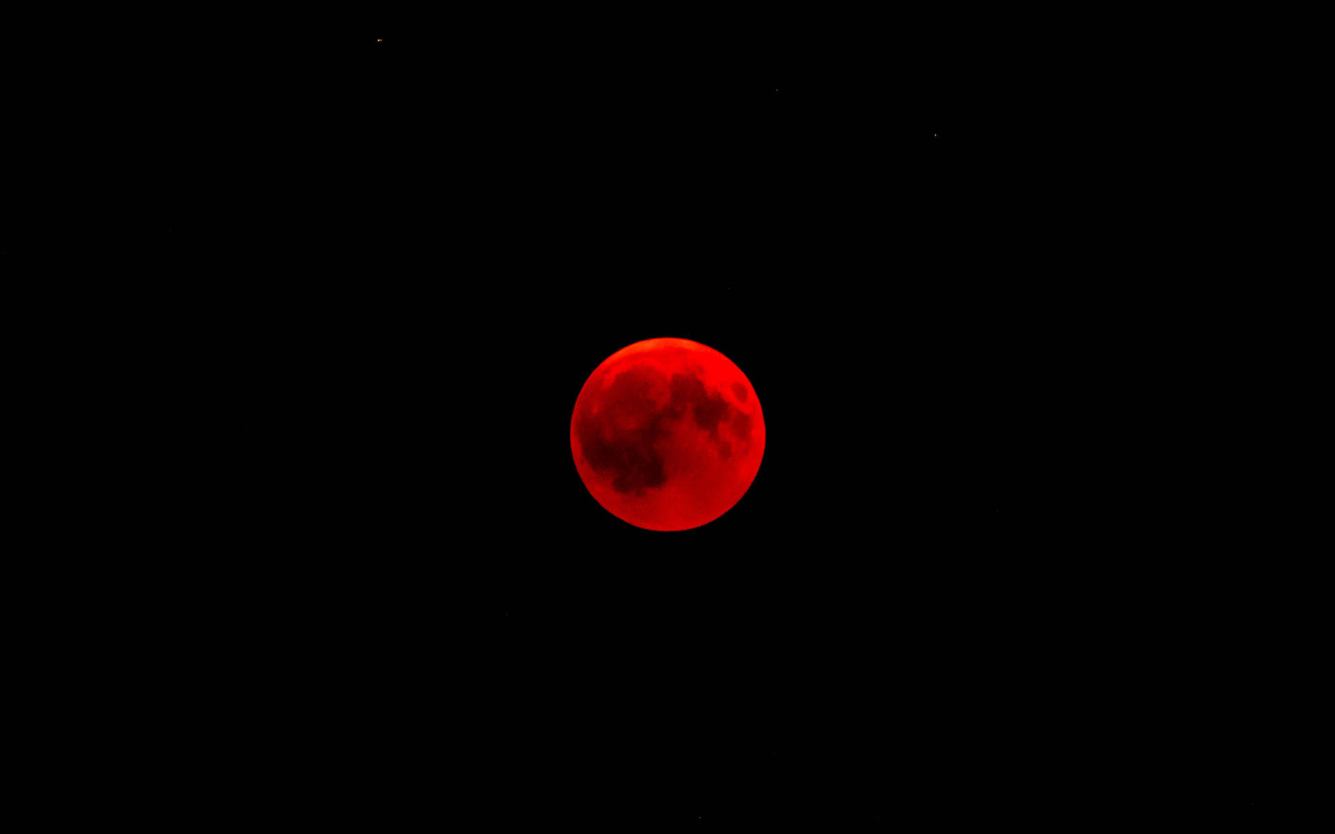 Blood Red Circle Moon