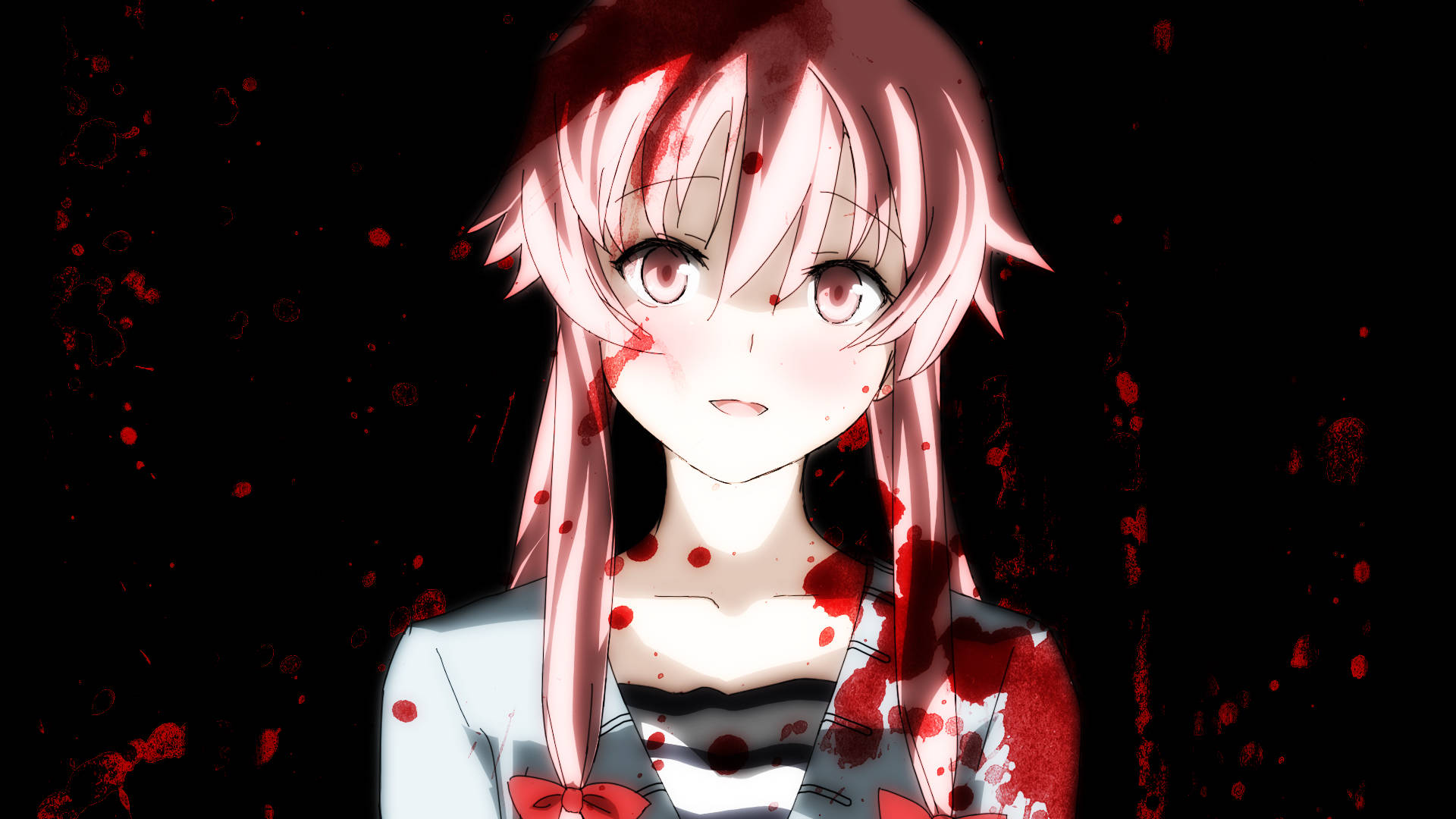 Blood-soaked Yuno Gasai Background