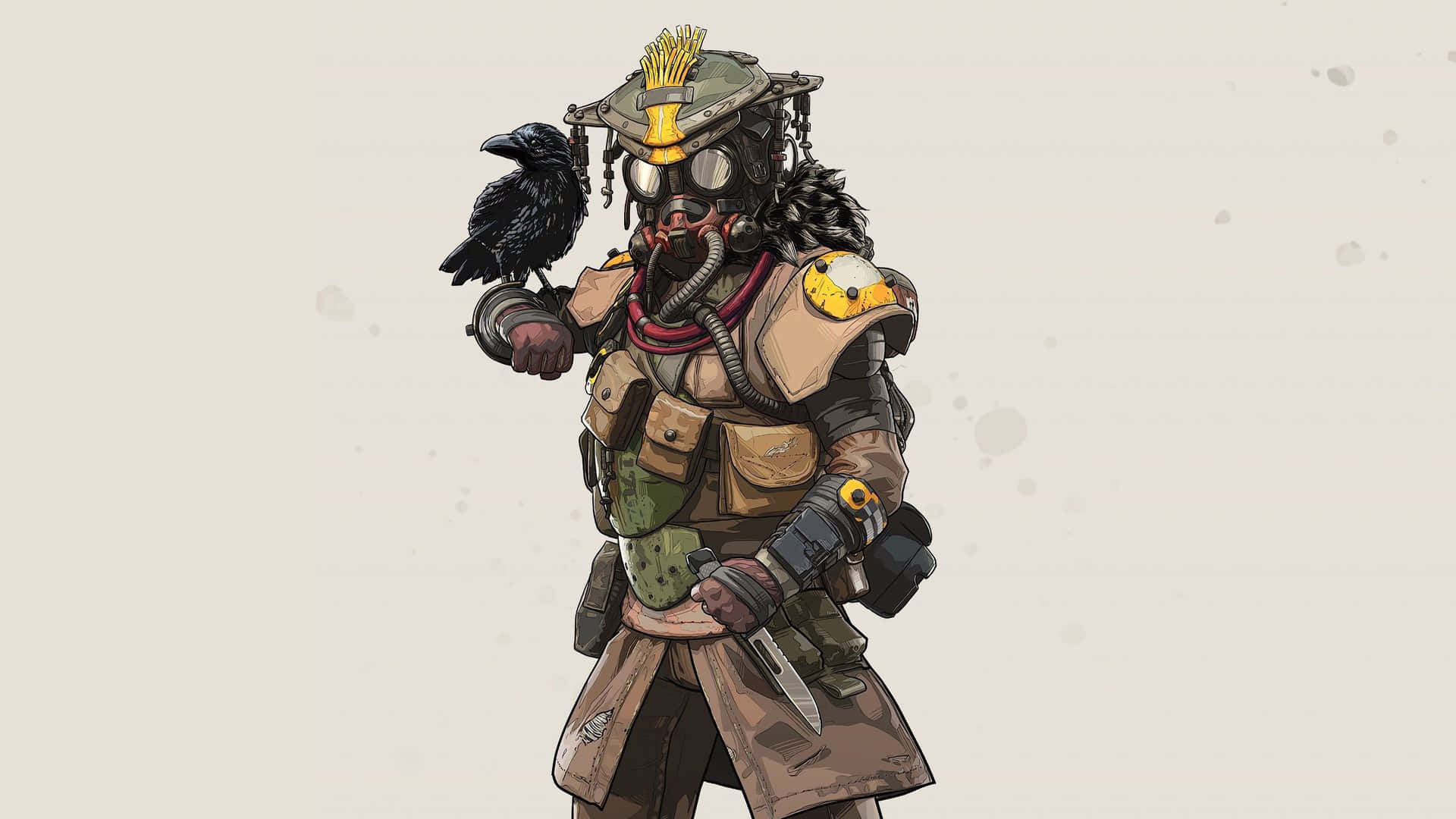 Bloodhound Showing Off Their War Paint And Battle Gear In The Apex Legends Arena. Background
