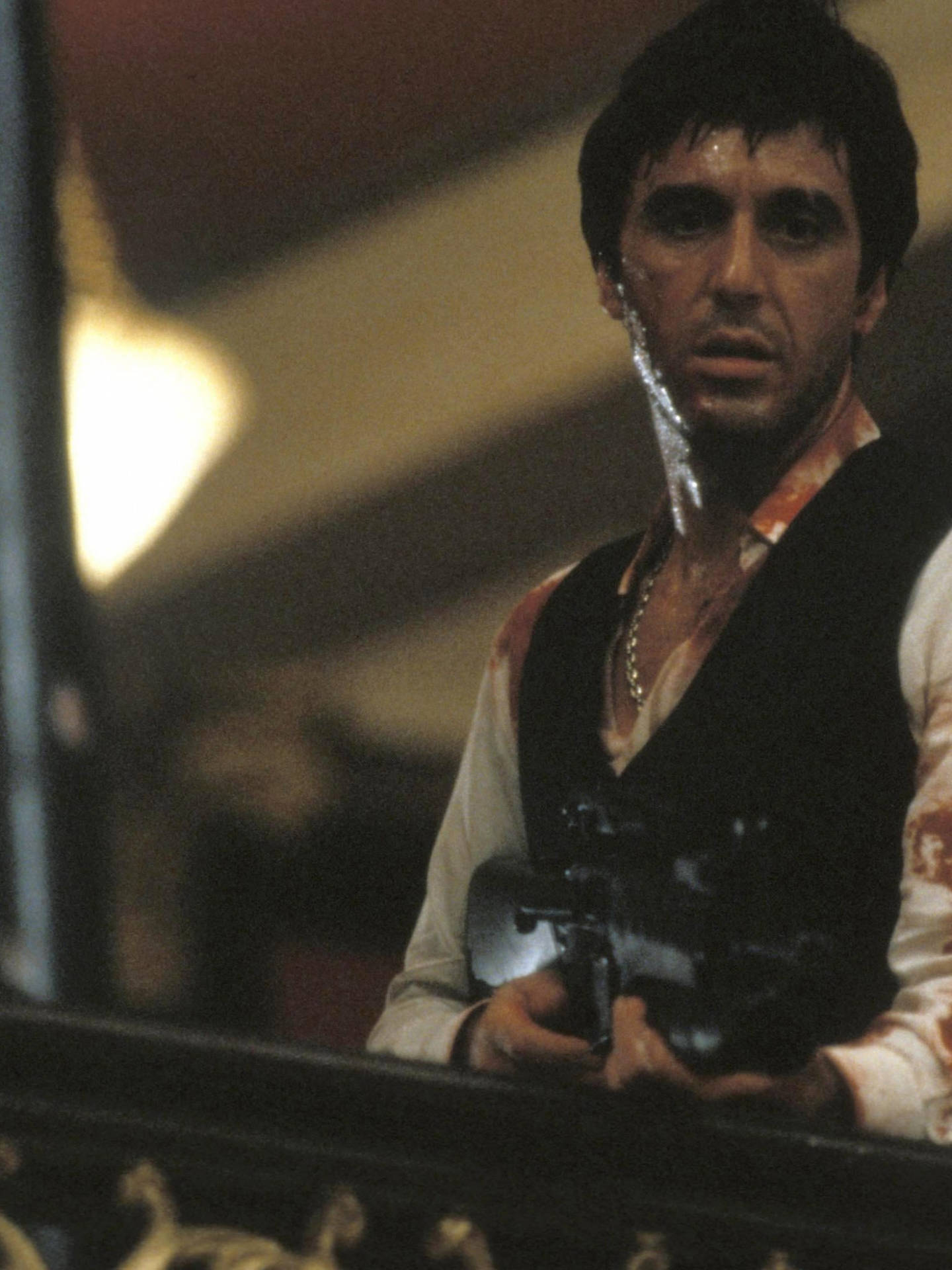 Bloody Al Pacino Scarface Shooting Background