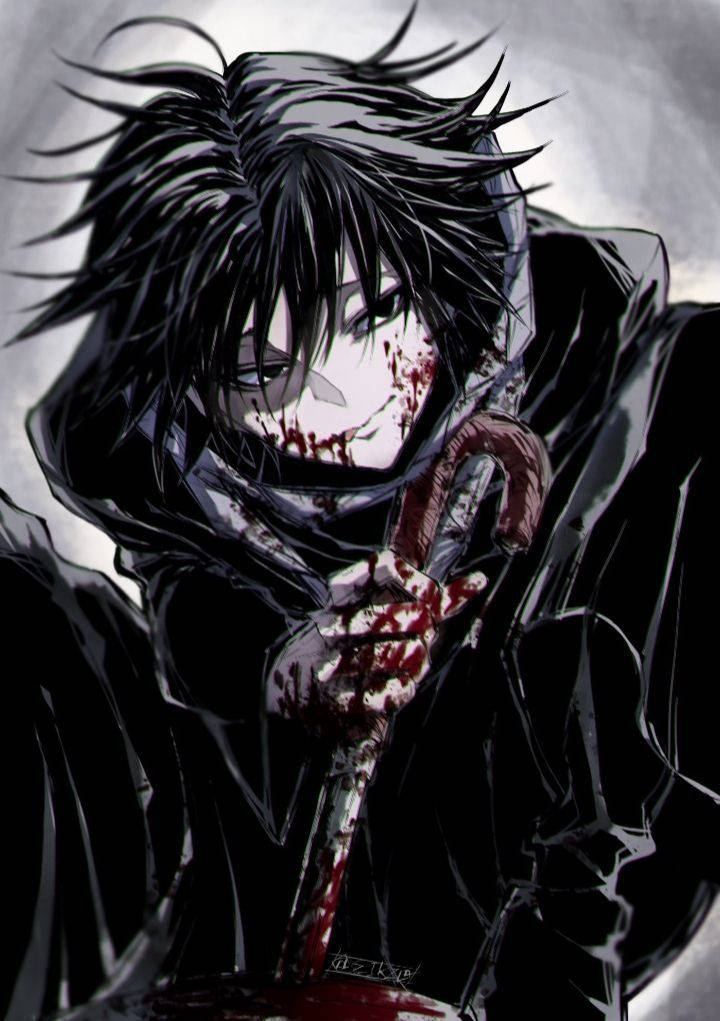 Bloody Boy Edgy Anime Pfp Background