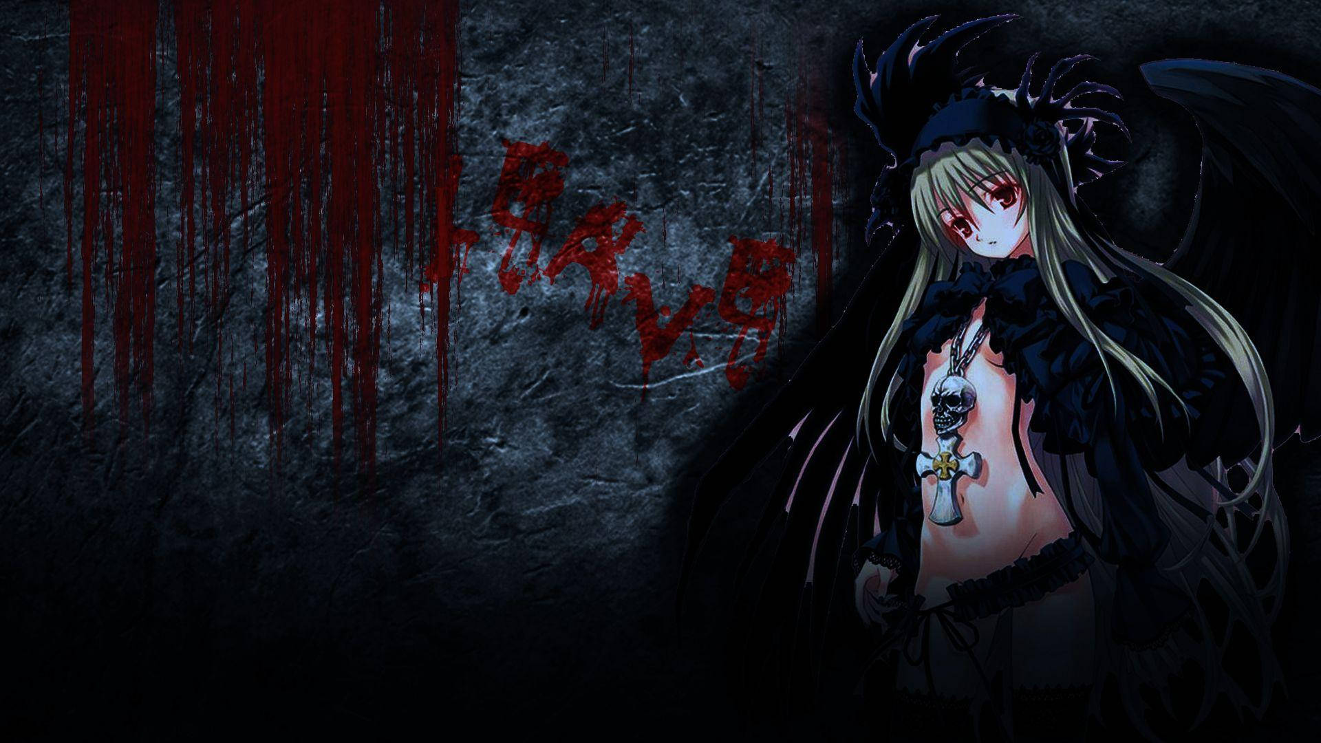 Bloody Ecchi Anime Girl Background