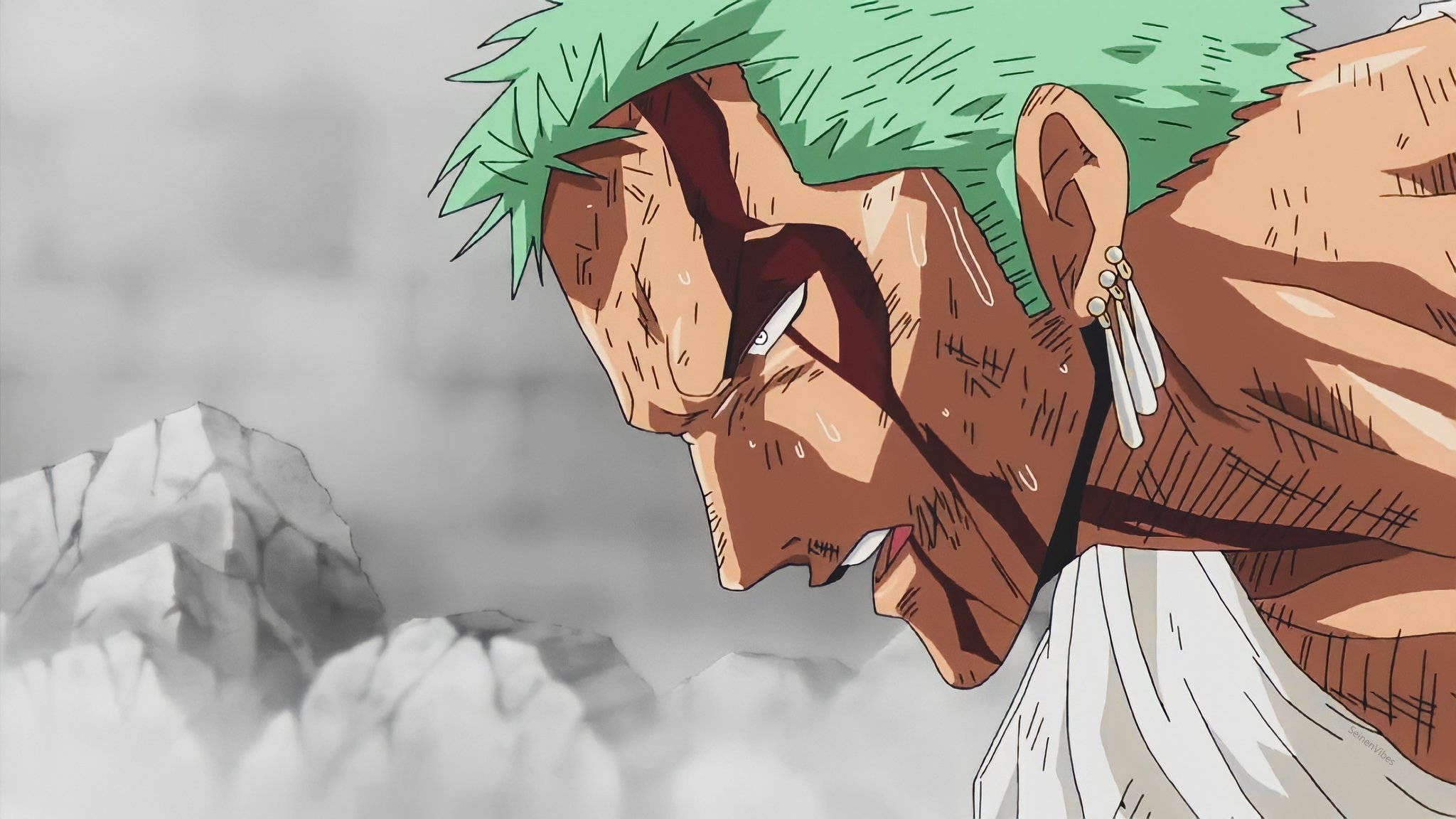 Bloody Face Anime Zoro Pfp Background