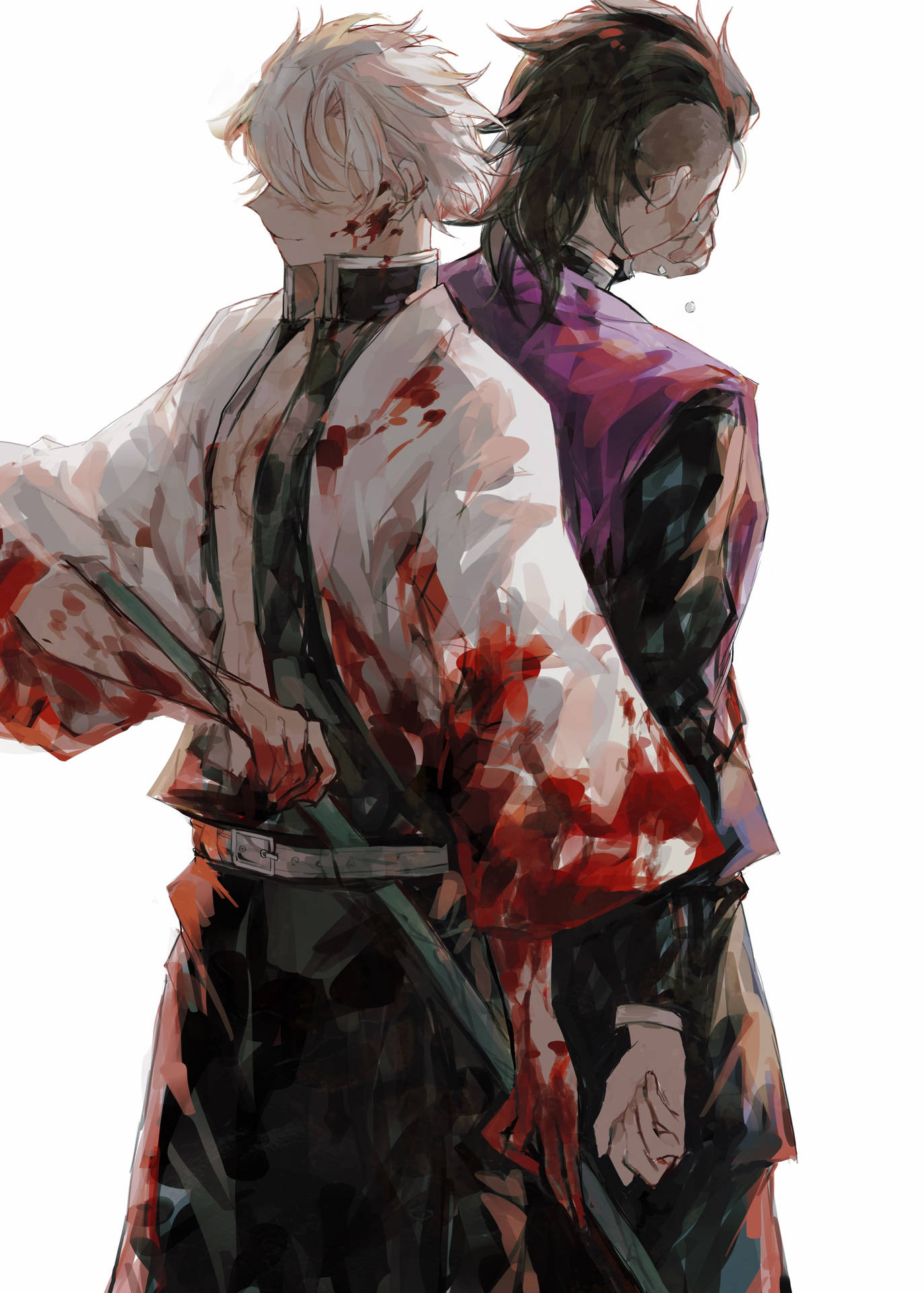 Bloody Genya And Sanemi Background