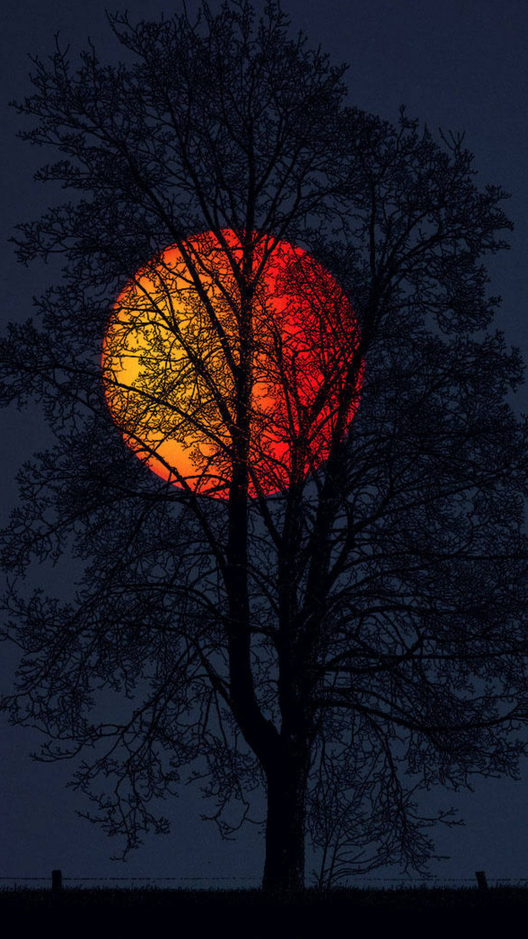 Bloody Moon Iphone X Nature Background