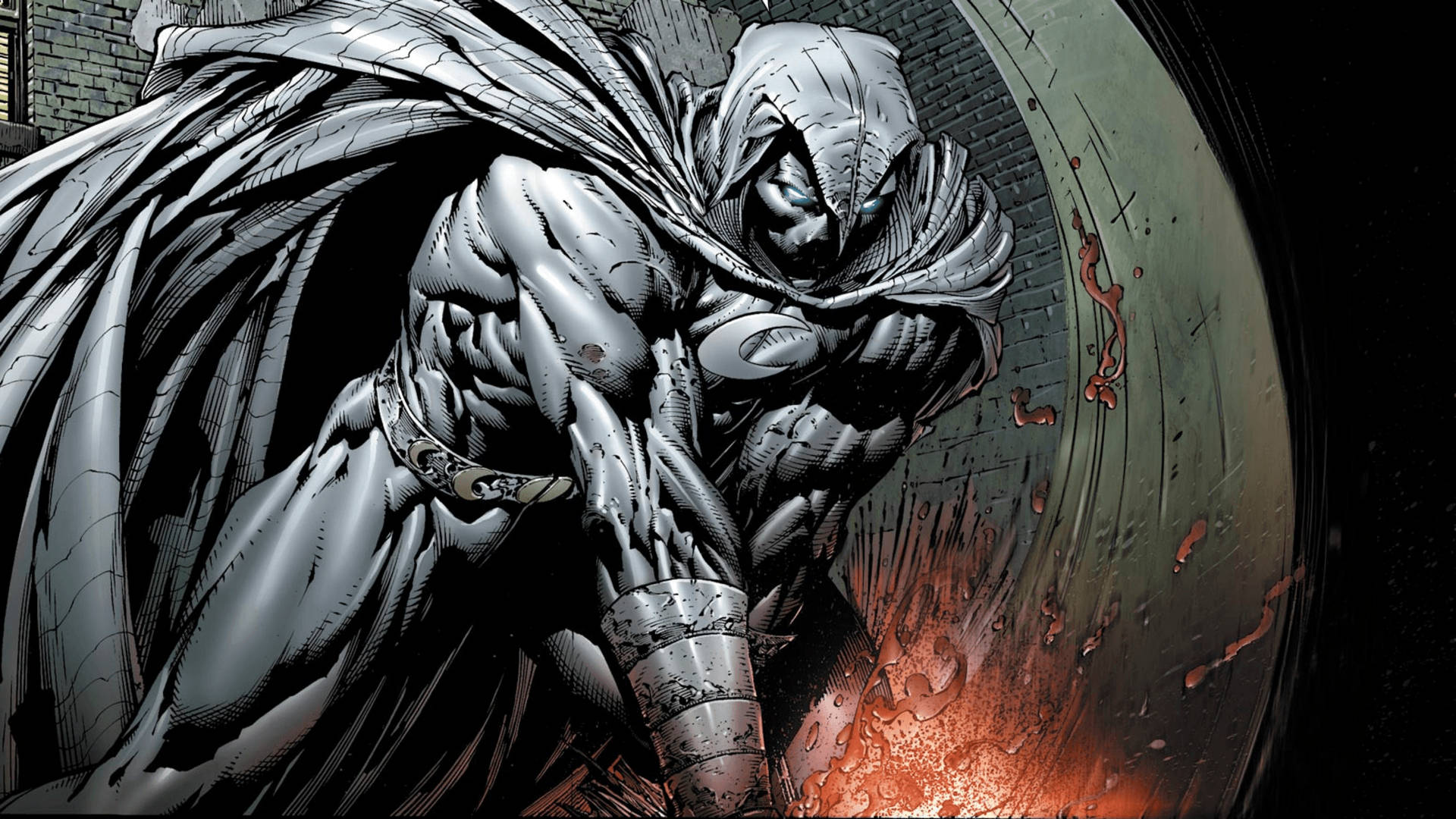 Bloody Moon Knight Comic Background