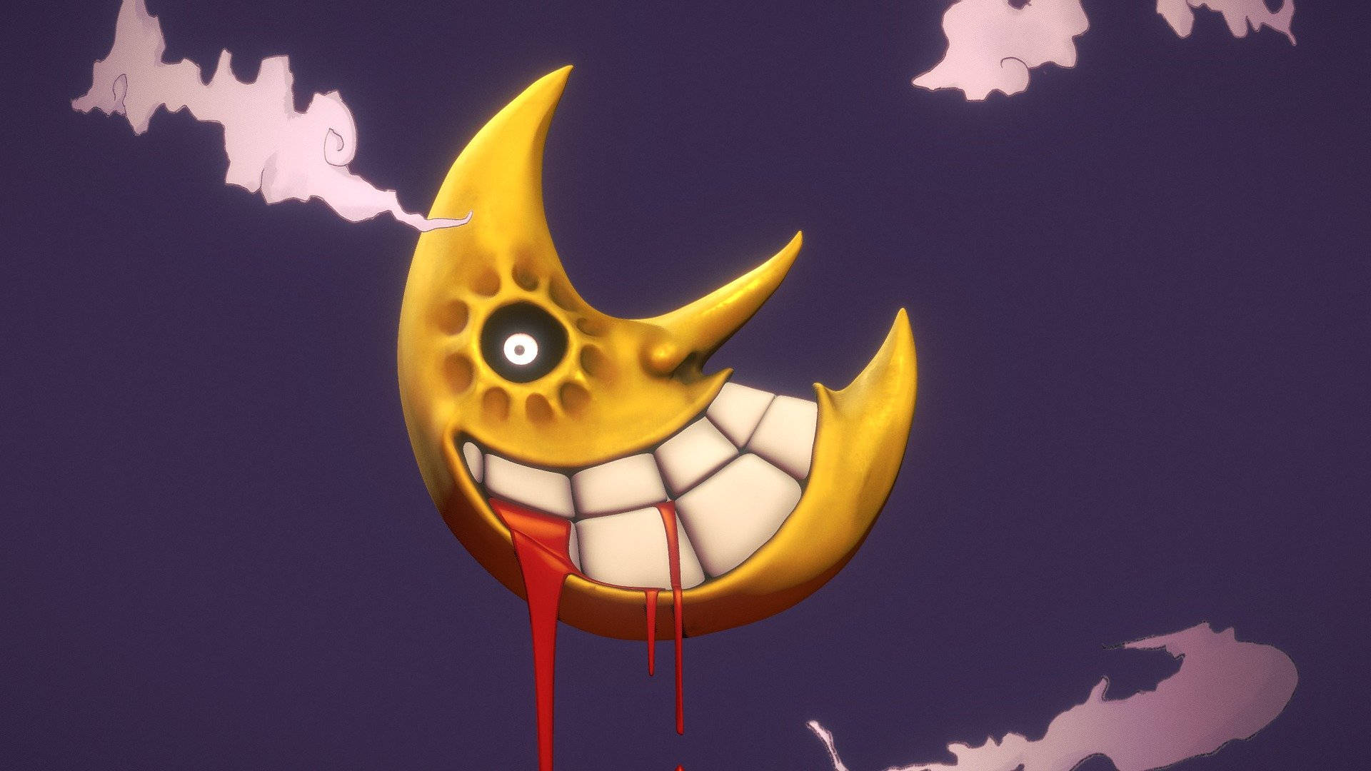 Bloody Mouth Soul Eater Moon Background
