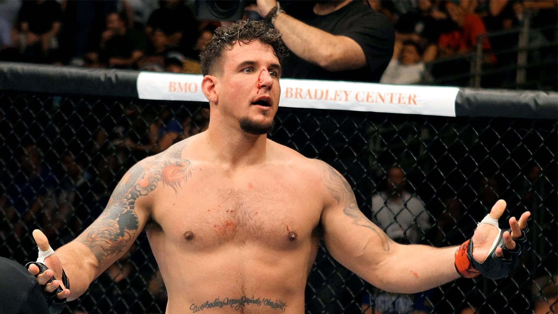 Bloody Nose Frank Mir Mma Background