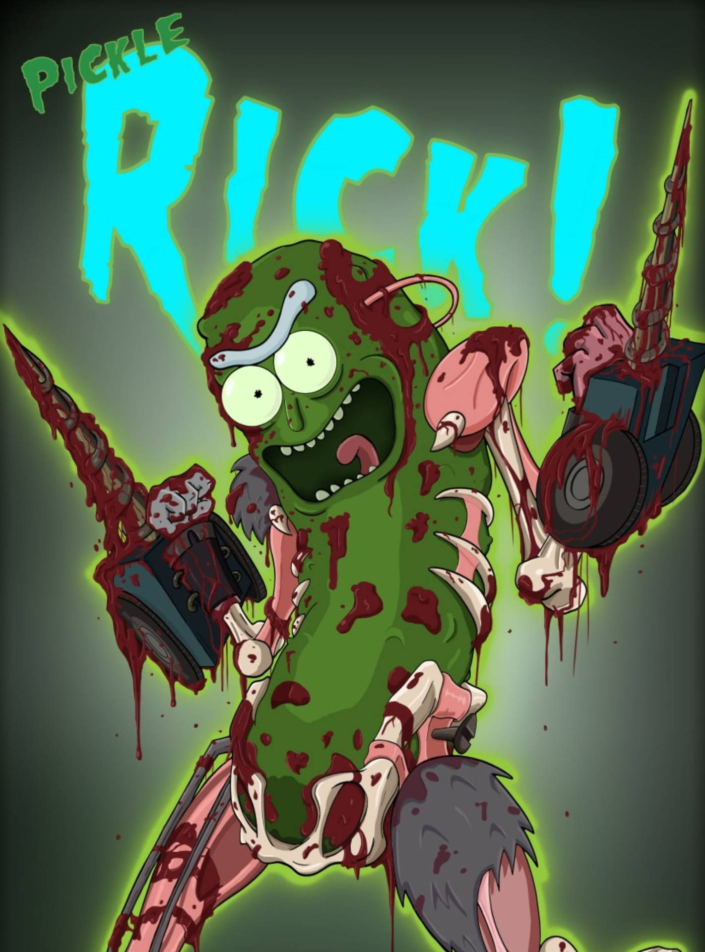 Bloody Rick In Rat Suit Background