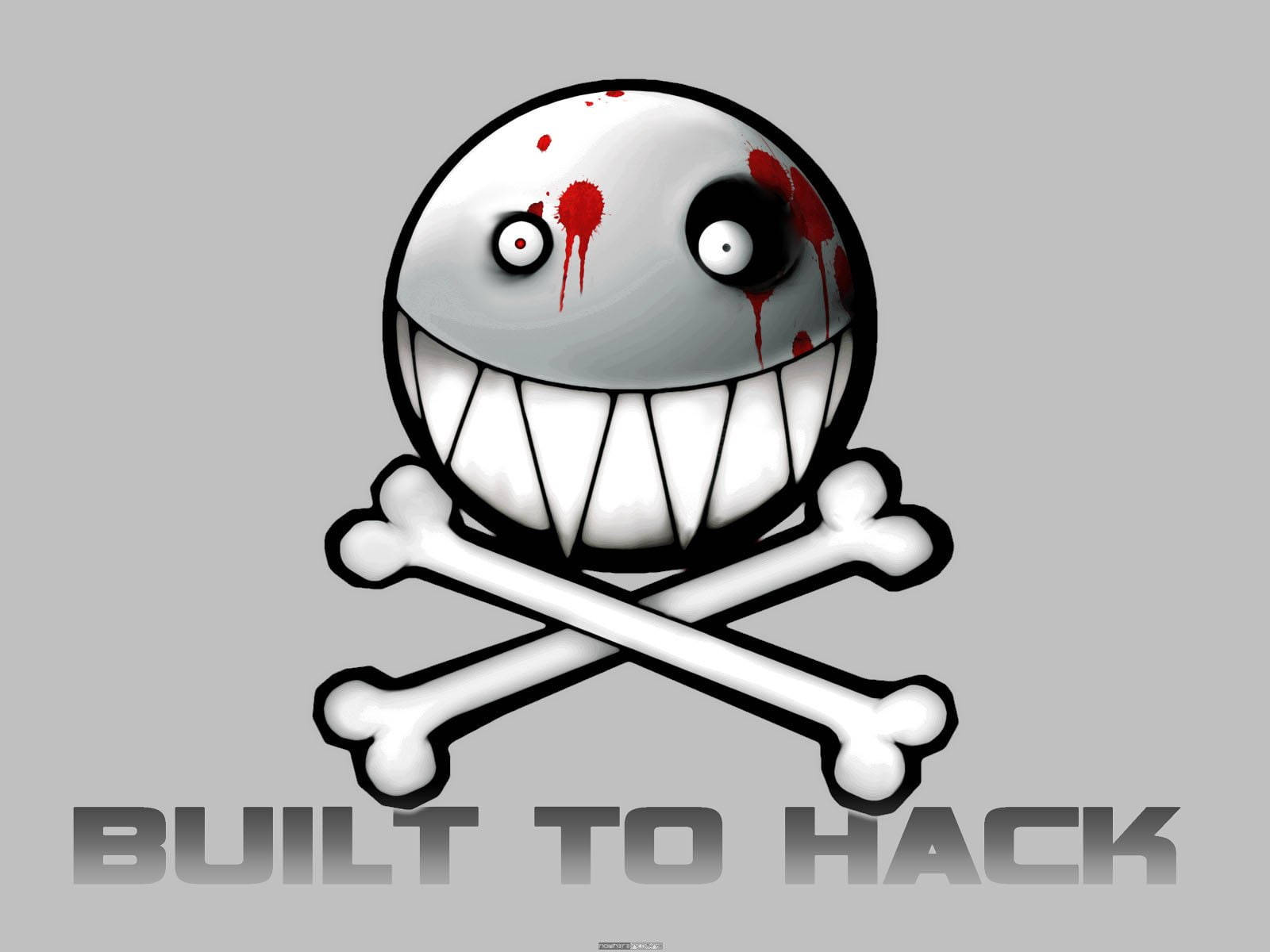 Bloody Smiley Face Hacker Logo Background