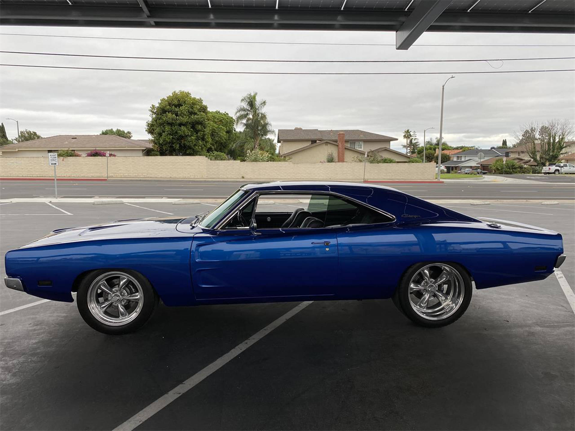 Blue 1969 Dodge Charger Background