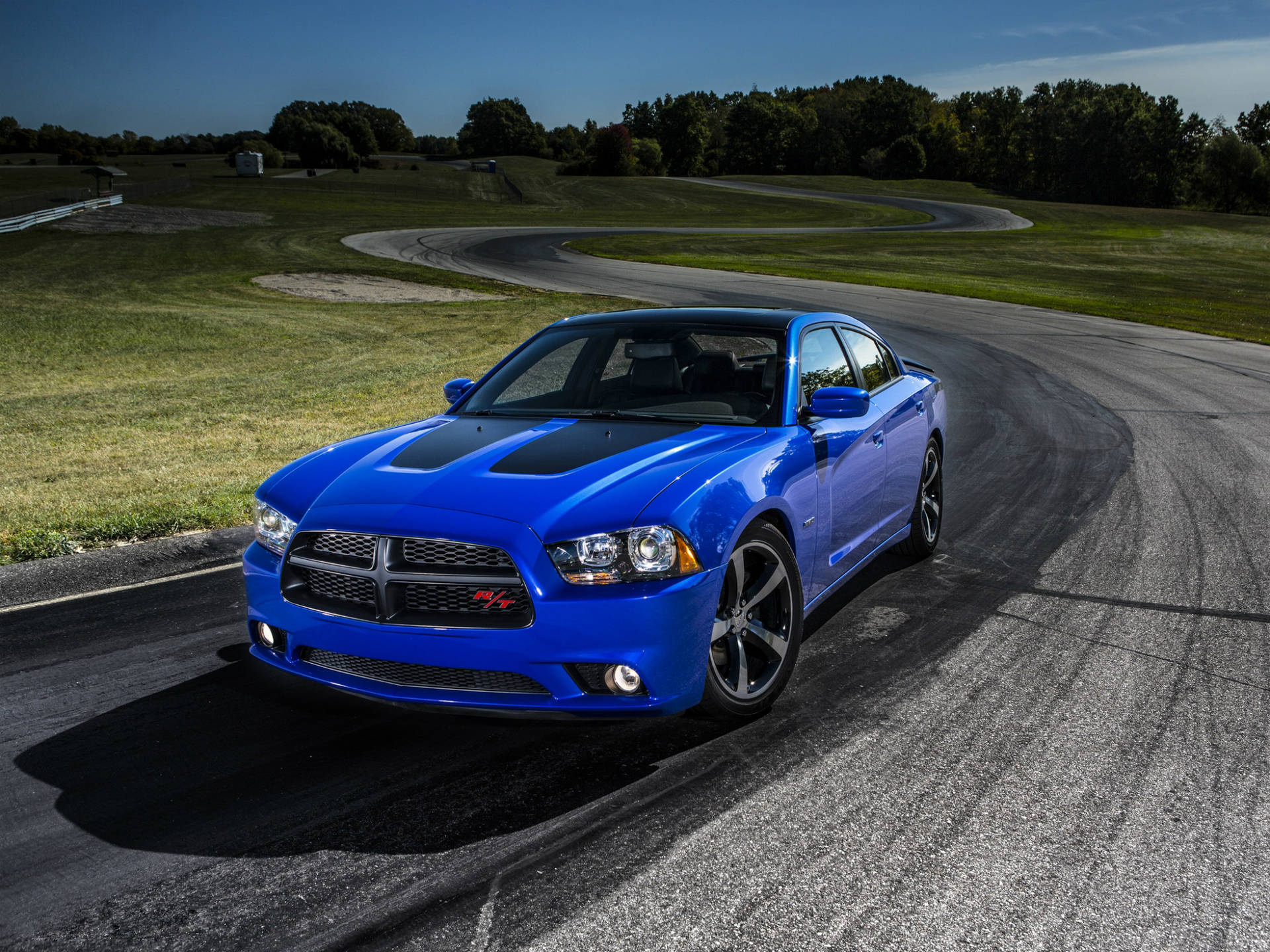 Blue 2013 Dodge Charger R/t Background