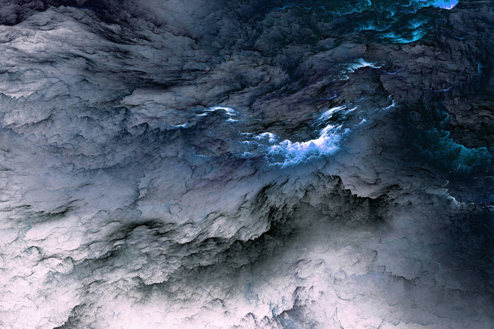 Blue 4k Thunder Clouds Background