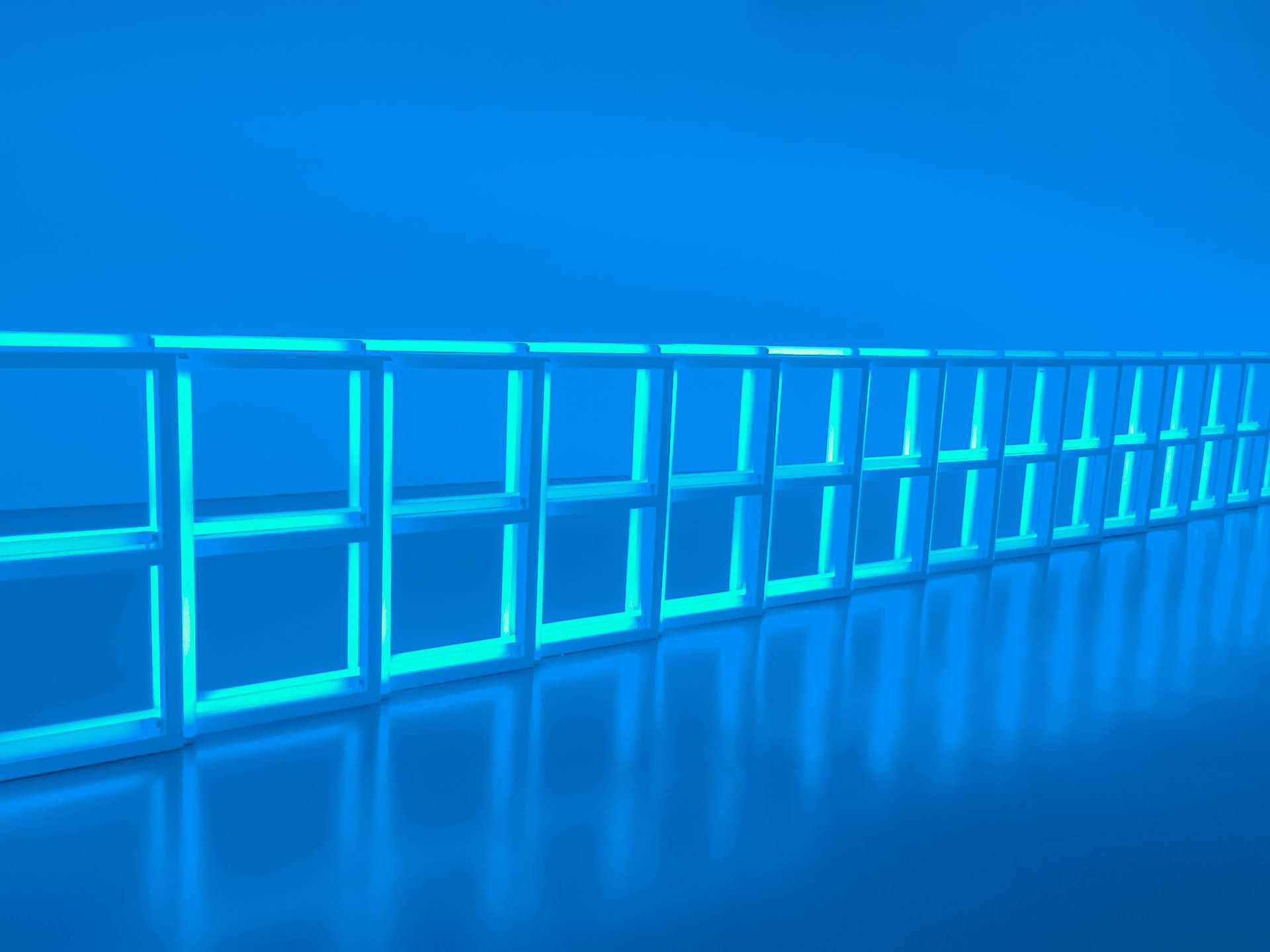 Blue Abstract Neon Frames Background