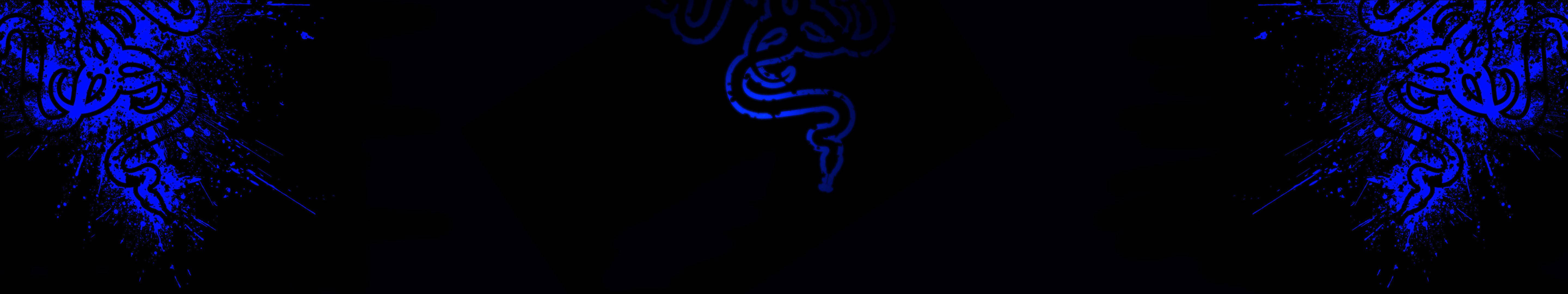 Blue Abstract Snakes Three Screen Background