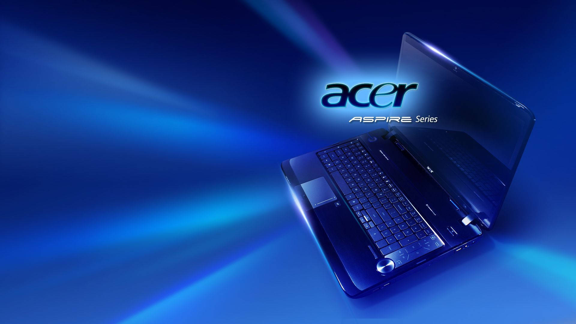 Blue Acer Aspire Series Laptop Background