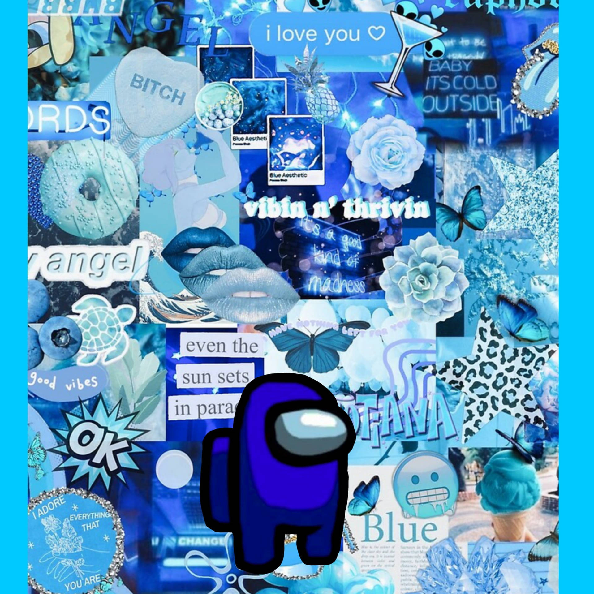 Blue Aesthetic Among Us Background