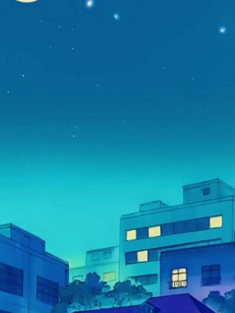 Blue Aesthetic Animated Building