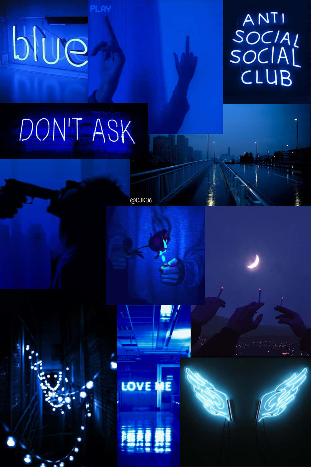 Blue Aesthetic Anti Social Club Iphone Background