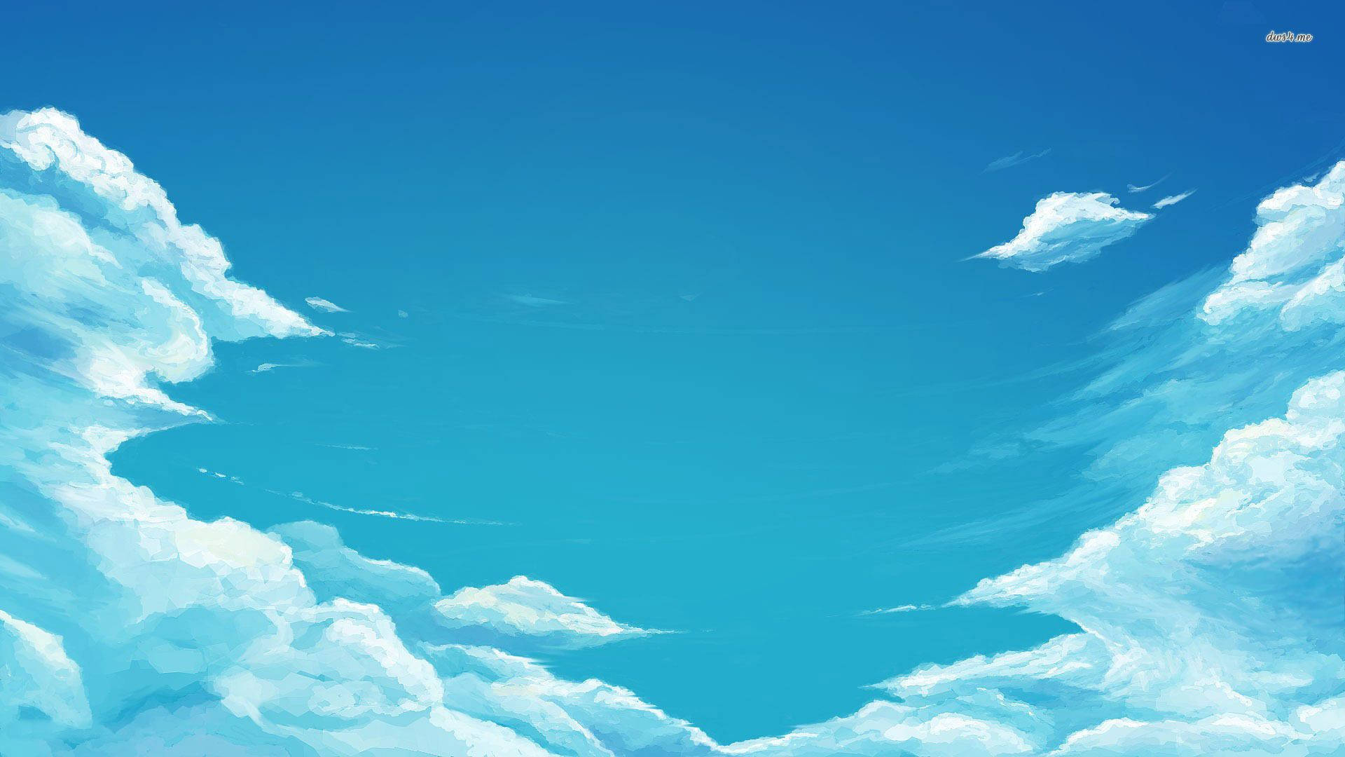 Blue Aesthetic Cloud Painting